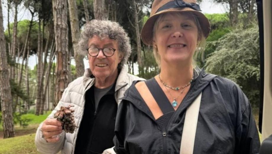 Piero y Mariana Schettini, su compañera de vida.-