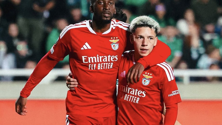 Benfica, con un tanto de Prestianni ganó y es líder en la Europa League.