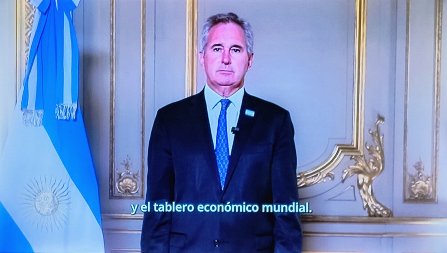 Desde París. El canciller Pablo Quirno envió un mensaje grabado al Coloquio de IDEA.