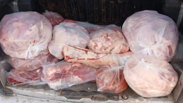 Los detuvieron en un control sobre la Ruta 22 y encontraron 182 kilos de carne transportados irregularmente