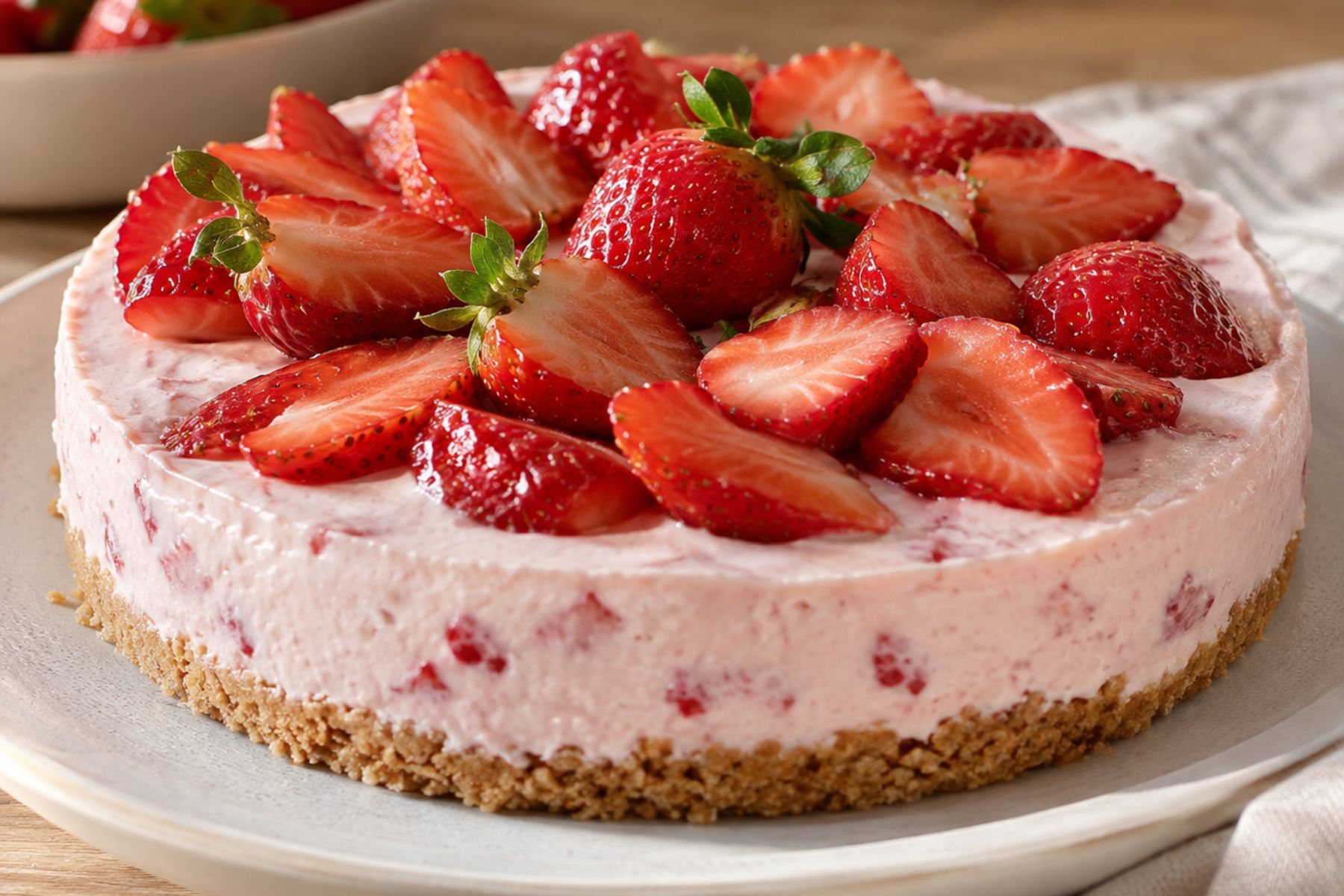 Torta cremosa de frutillas sin horno: una receta fácil para disfrutar en pocos minutos