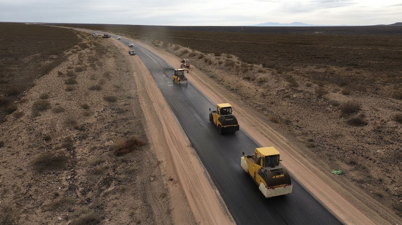 Avanza la repavimentación de la Ruta 6 en Neuquén con un 57% de progreso