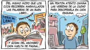 «Las ciudades son libros», la tira de Chelo Candia en el suple Viajes y Turismo