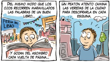 «Las ciudades son libros», la tira de Chelo Candia en el suple Viajes y Turismo