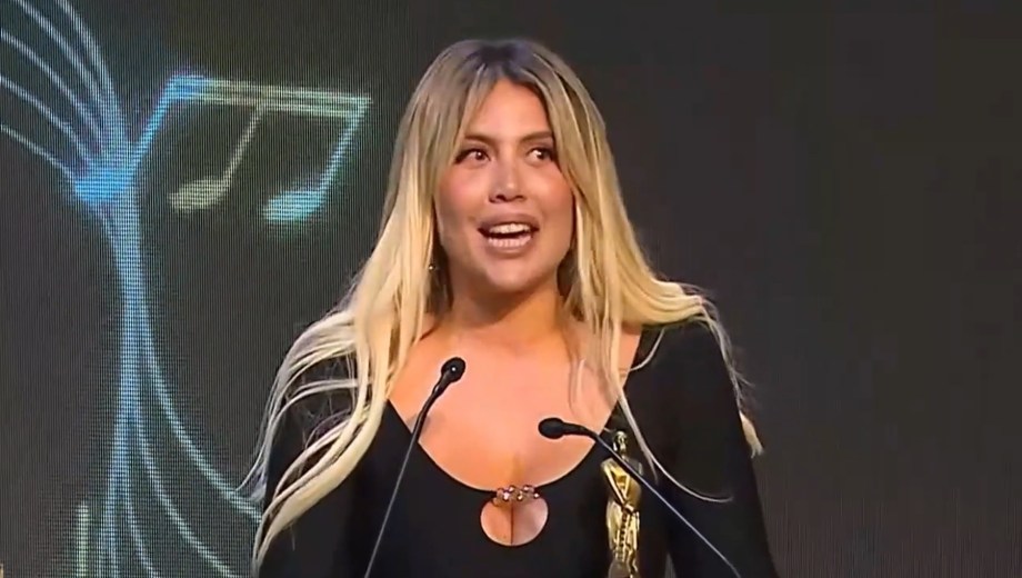 Wanda Nara ganó el premio a Canción Viral en los Martín Fierro de la Música. 