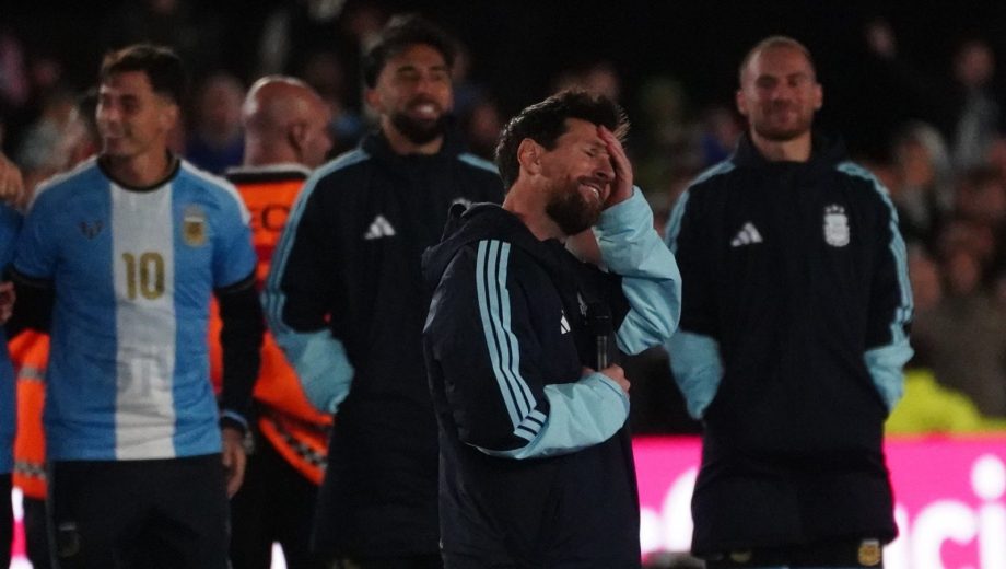 Lionel Messi y un discurso inolvidable en su despedida. (Foto: Clarín Fotografía)