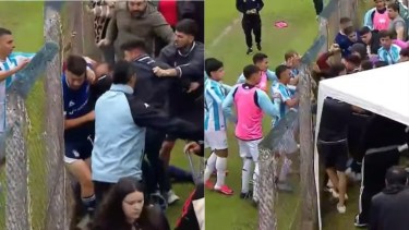 Video: Laucha Acosta, entre piñas y sillazos con los hinchas tras el duelo Atlético Tucumán-Talleres de Reserva