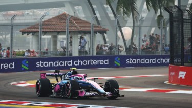 Franco Colapinto completó el único ensayo libre en Singapur y ahora espera por la clasificación para el Sprint
