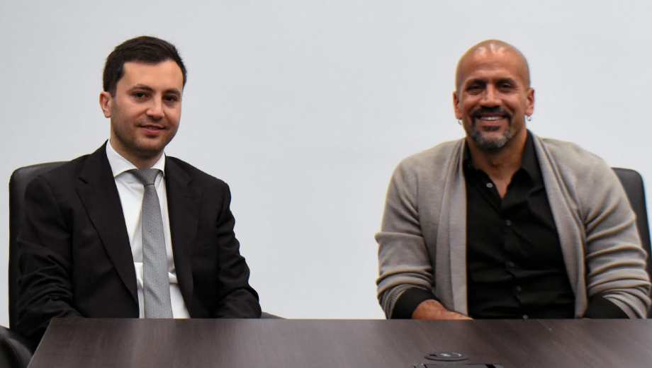 Stefano Di Carlo se reunió con Juan Sebastián Verón. (Foto: Prensa River Plate)