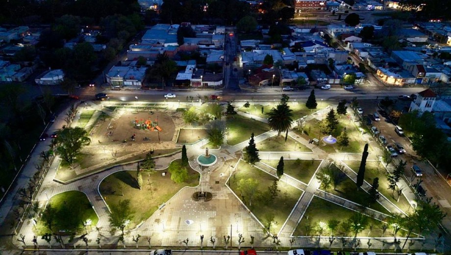 Las plazas y espacios verdes, con más obras. Foto: Gentileza Municipio Sierra Grande. 