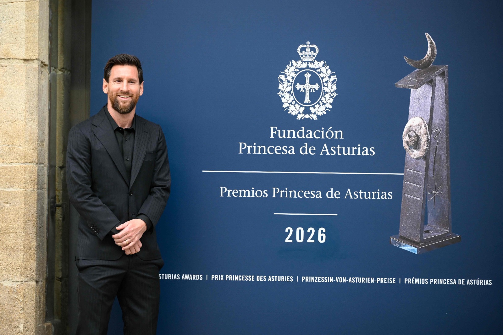 Messi recordó a su padre al recibir el premio Princesa de Asturias