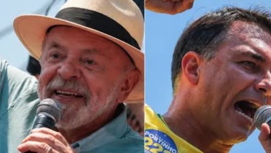 Luiz Inácio Lula da Silva y Flávio Bolsonaro, los principales candidatos en Brasil. Foto: NA.