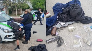 Roca: dos jóvenes fueron detenidos tras una persecución en moto con un arma y droga