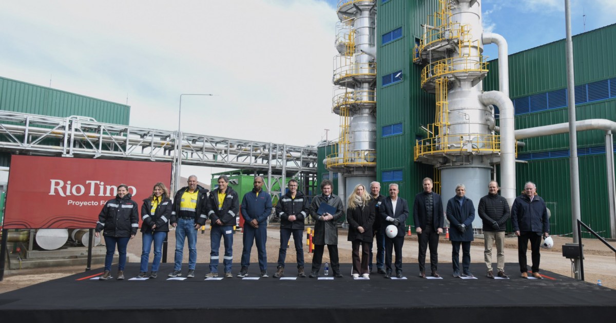 Inauguran planta de carbonato de litio de Río Tinto en Catamarca con Milei