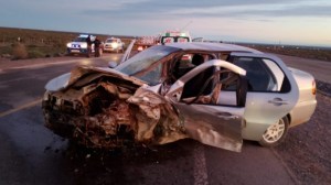 Dos heridos por un choque frontal sobre la Ruta 67, en Centenario