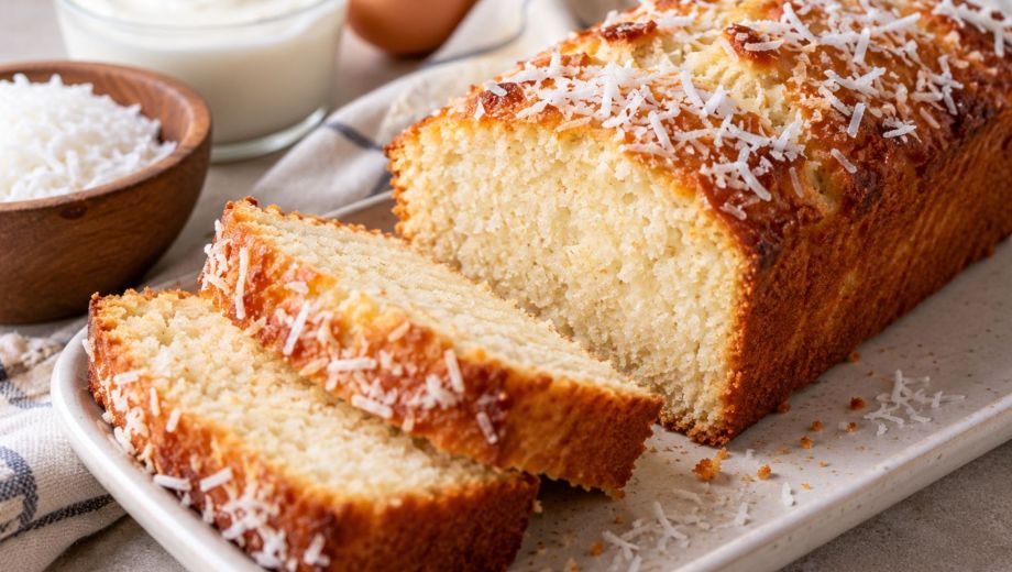 El budín proteico de coco y yogur es una opción casera, húmeda y fácil de preparar. Foto ilustrativa.