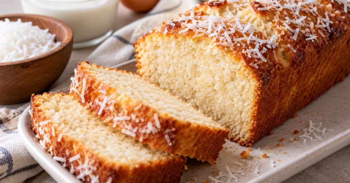 Receta de budín proteico de coco y yogur para merendar