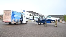 Imagen de Evacuación aérea: trasladaron cinco pacientes a Neuquén aislados por el temporal en Rincón de los Sauces