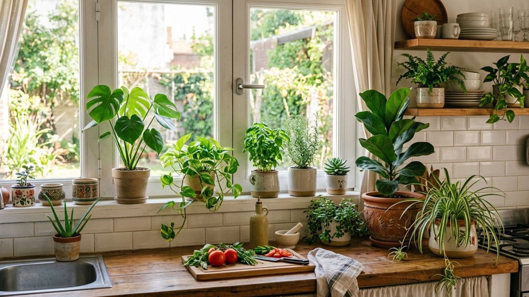 Tres plantas ideales para sumarle frescura a la cocina