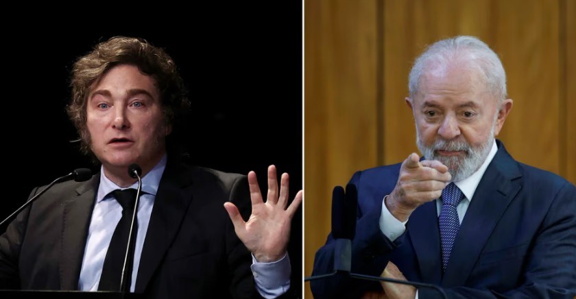 Javier Milei celebró el segundo lugar de Luis Inacio “Lula” Da Silva en Brasil. Foto: NA. 