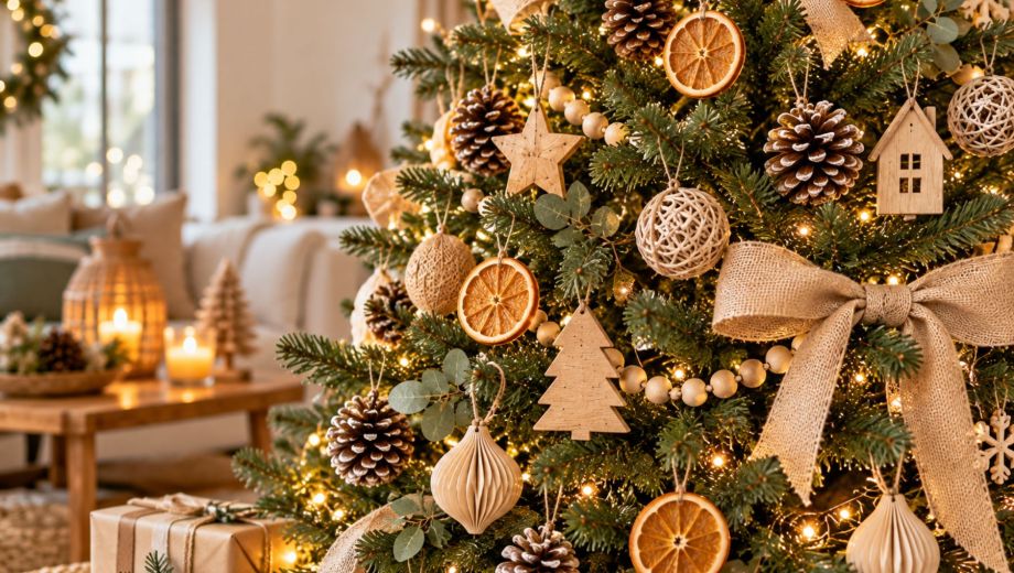 Los adornos naturales marcan tendencia en la Navidad 2026. Foto ilustrativa.
