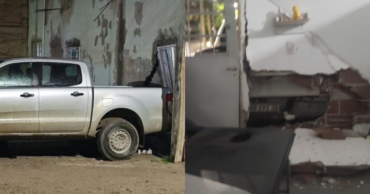 Hombre destruyó el frente de su casa en Centenario con su camioneta para echar a su hija