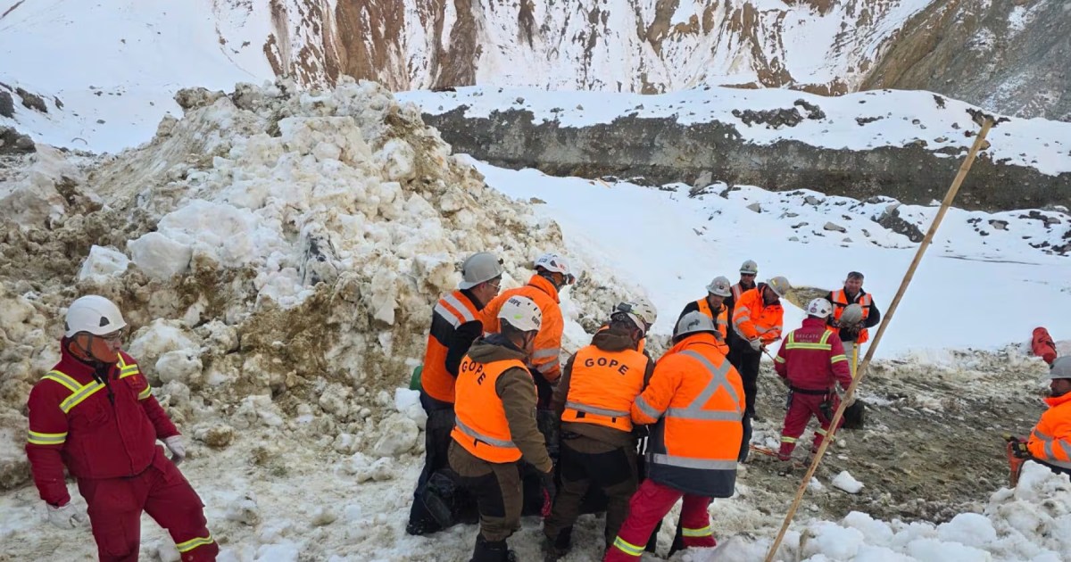 Tragedia minera en Chile: dos operarios fallecieron por alud de nieve