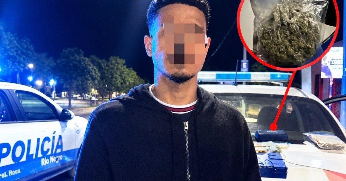 Detenido en Roca un joven de Neuquén con marihuana y dinero en efectivo