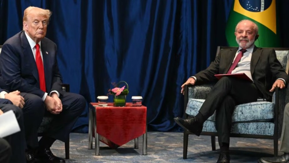 Donald Trump en una reunión con Lula da Silva. Foto: AFP.