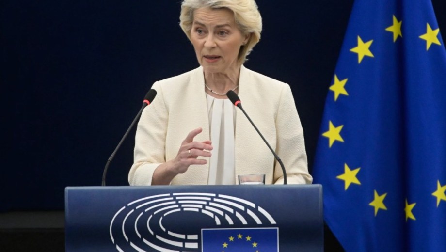 Habló la presidenta de la Comisión Europea, Ursula von der Leyen. Foto: AP.
