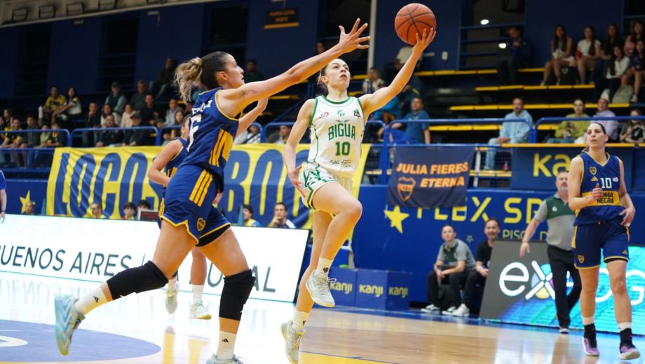Catalina Taño, en tierra de gigantes. Biguá hizo un gran partido en La Bombonerita, pero no alcanzó. (Prensa Boca)