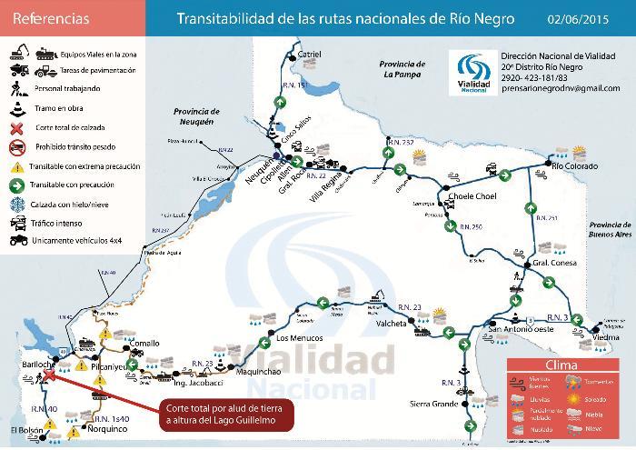 El estado de las rutas en la región